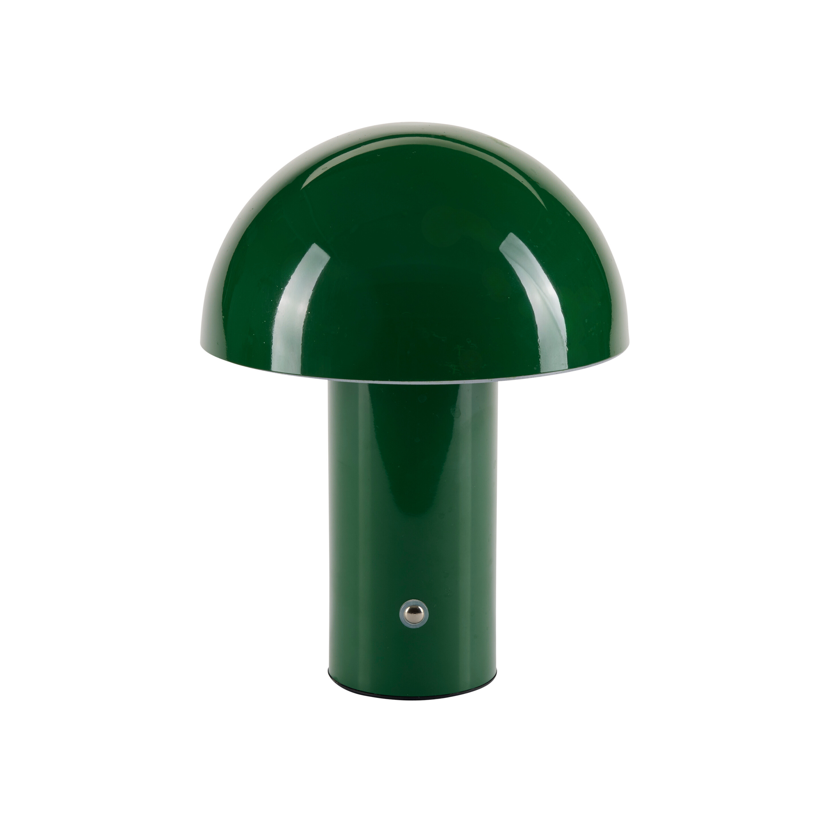 Glossy Mushroom LED bordlampe, grøn - H21,5 cm.